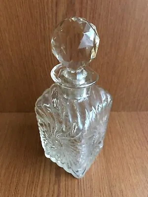 Buy Vintage Cut Glass Square Decanter Used Condition,has Ground Out Chip+chip On Rim • 12.19£
