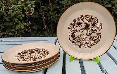 Buy Vintage Kiln Craft 10  Strawberry Bramble Dinner Plates Sold In Sets Of 2 • 20£