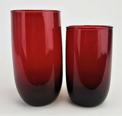Buy Anchor Hocking Roly Poly Royal Ruby  Choice Of 4¼  Flat Tumbler Or 5  Ice Tea • 3.37£