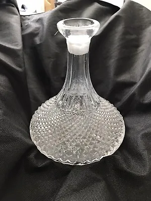 Buy Cut Glass Vintage Crystal Ships Decanter With Stopper • 12.50£
