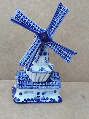 Buy Vintage Retro China Dutch Holland Netherland Delft Ornamental Windmill 4  Blue • 22.95£