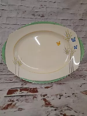 Buy Burleigh Ware Butterfly Hand Painted Art Deco Oval Serving Plate 12.7  • 30£