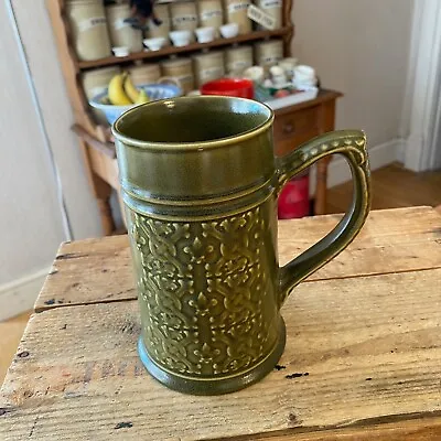 Buy Vintage Arthur Wood Pottery Dark Green Textured Large Tankard / Drinking Mug – • 7.99£