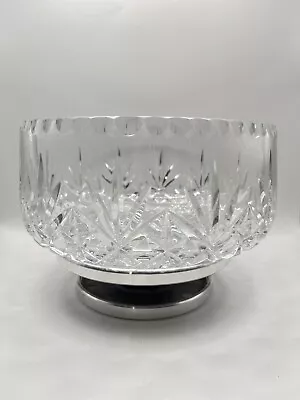 Buy Vintage Cut Glass Fruit Bowl With Art Deco Starburst Design - Broad Flat Base • 45£