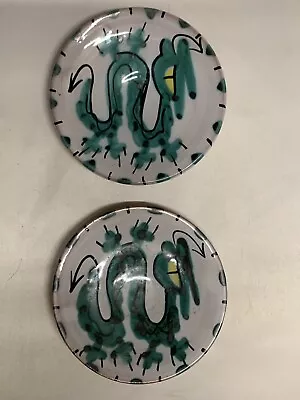 Buy 2 X Tintagel Pottery Dragon - Small Dishes In Excellent Condition • 2.50£