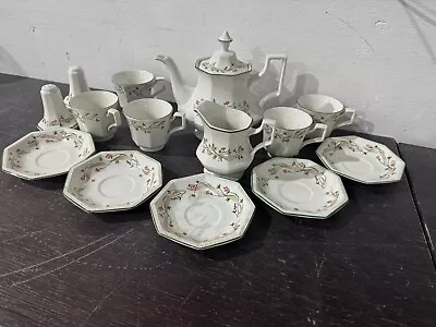 Buy Vintage 14 Piece Ceramic Tea Set With Teapot • 19.99£