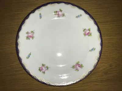 Buy Antique Wedgwood Tea Side Plate X6975 Pink Roses Cobalt Blue & Gilt Rim 17cm • 9.49£