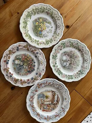Buy Brambly Hedge Royal Doulton Set Of Four Seasons 8.25  Plates Great Condition • 35£