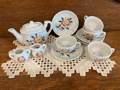 Buy Vintage Childs China Tea Set Toy Made In Japan Full 11 Piece Set Floral Flowers • 17.37£