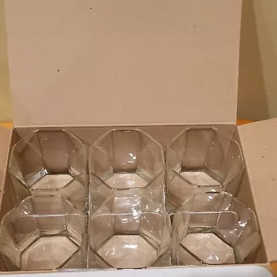 Buy Ocean Glassware OCTAGON Clear Drinking Glass Set Of 6  +Box 11.5 Oz Retro Modern • 17£