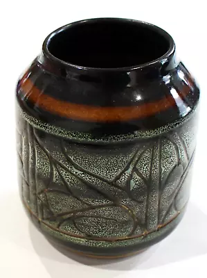 Buy Vintage Green Celtic Studio Pottery Vase  Newlyn, Cornwall • 19.95£