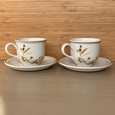 Buy Marks And Spencer M&S  Harvest Stoneware Teacup And Saucer  X 2 • 2.99£