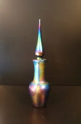 Buy Glasform Ditchfield Studio Iridescent Glass Perfume Bottle Peacock  • 68£