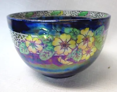 Buy MALING WARE NEWCASTLE ON TYNE BLUE LUSTER WARE FLORAL BOWL 2.5 H X 4 DIA • 23.74£