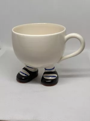 Buy Vintage Carlton Ware Pottery Walking Wear Mug With Black Shoes Blue Stripe Socks • 14.99£