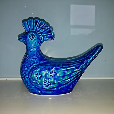 Buy Bitossi Rimini Blue 1950s Design Bitossi Aldo Londi Italian Pottery Peacock Bird • 89£