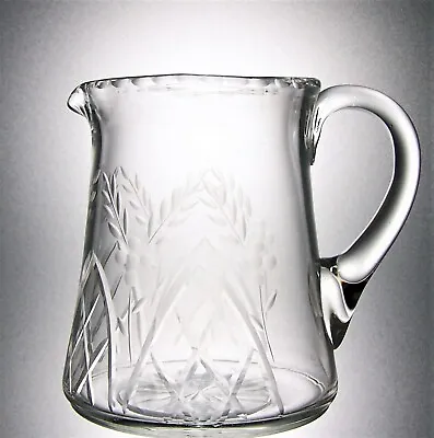 Buy Vintage Hand Blown Crystal Cut Glass Lemonade Jug Or Vase - 750 Ml • 12.50£