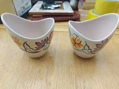 Buy Poole Pottery Vintage Small Floral Pots • 11.99£