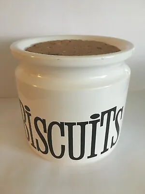 Buy Vintage MCM Ceramic Biscuit Jar Spectrum TG Green With Spare Cork Lid • 24£