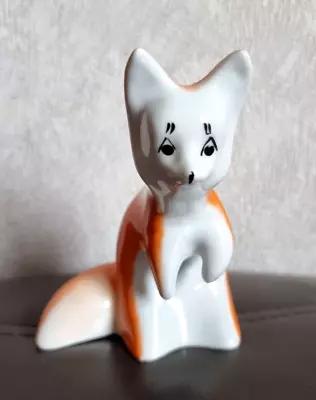 Buy Vintage Soviet Porcelain Figurine Of A Fox, Made In USSR • 19.20£