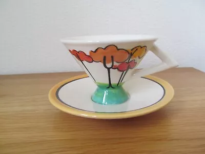 Buy Past Times Clarice Cliff  Tall Trees Inspired  Art Deco Style Tea Cup And Saucer • 25£