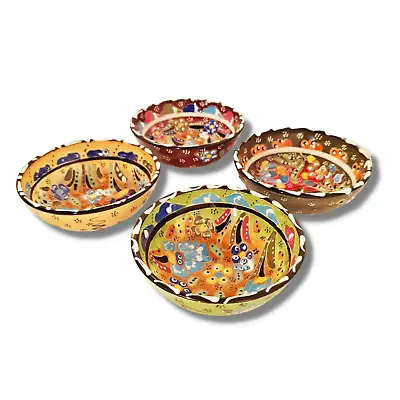 Buy Turkish Moroccan Bowl Plate Handmade Painted Colourful Ceramic Hot Coasters • 6.50£