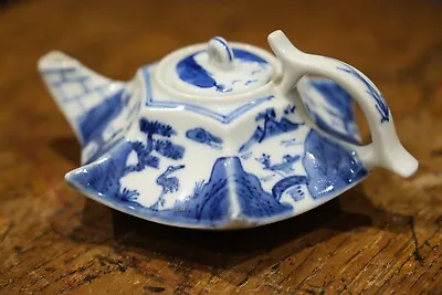 Buy Chinese Export Daoguang Period ( 1821-1850) Blue And White Pottery Teapot • 95£