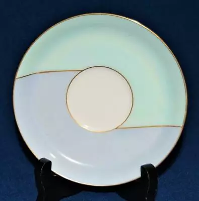 Buy Atq HAVILAND Limoges Fine China Gold Light Blue Green Set Demitasse Saucer • 18.25£
