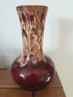 Buy Vintage Kernewek Cornwall Brown Drip Glaze Vase • 9.99£
