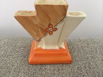 Buy Art Deco Myott Son & Co Hand Painted Small Fan / Spill Vase • 26£