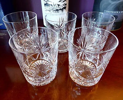 Buy 5 X Genuine Star Of Edinburgh Crystal Small Whisky Glasses EX Condition • 45£