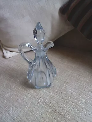 Buy Glass Decanter Small. Studio Glass. Nice Shape With Stopper.Unusual. • 9£