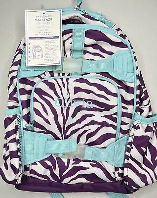 Buy Pottery Barn Kids Mackenzie Small Backpack Zebra *olivia* New Aqua Purple School • 26.51£