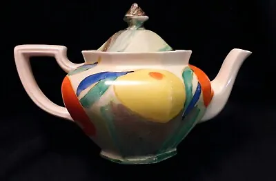 Buy A Clarice Cliff Delecia Citrus Athens Shape Tea Pot. • 345£