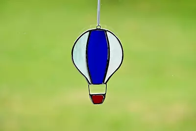 Buy Stained Glass Suncatcher/Window Hanger Small Hot Air Balloon Gift Home Decor • 16£