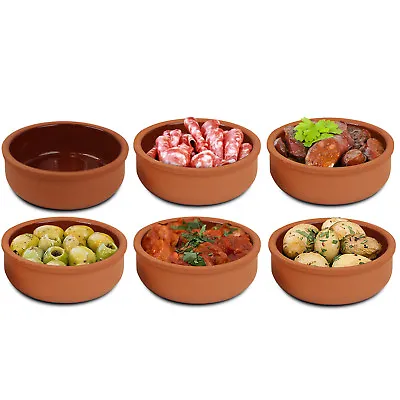 Buy Terracotta 12cm Glazed Tapas Olive Bowls Dishes Cazuelas Spanish Serving Dishes • 6.99£