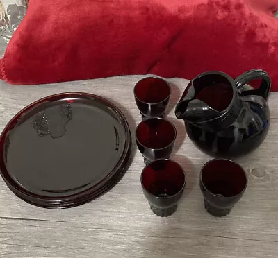 Buy Vintage Anchor Hocking Royal Ruby Red Glassware • 66.15£