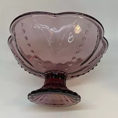 Buy Vintage Purple/Aubergine Pressed Glass FRUIT BOWL Studio Glass • 19.99£