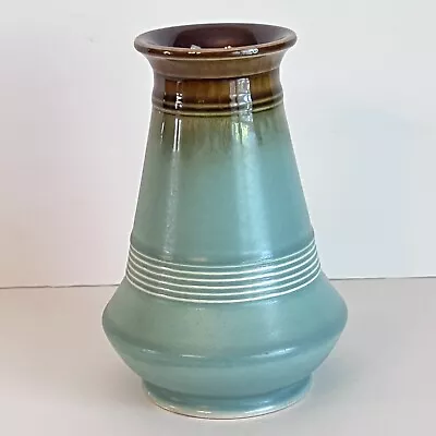 Buy Lovetts Langley Pottery Vase Vintage Windmill England Teal Blue And Brown • 52.24£