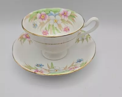 Buy Vintage Royal Albert Crown China Art Deco 1930 Hand Painted Tea Cup Saucer 1543  • 5£