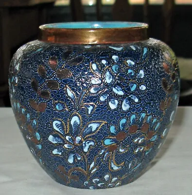 Buy Antique Doulton Lambeth Slaters Patent Art Pottery Vase, Blue, 4 1/4  Tall • 37.80£