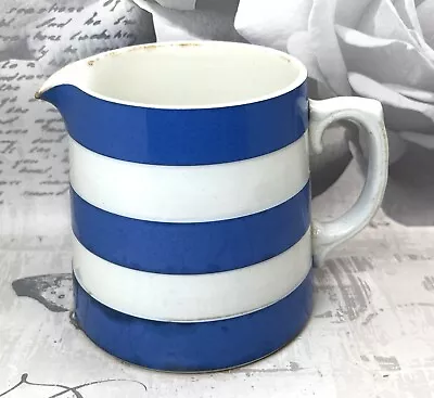Buy Vintage T G Green Cornishware Blue & White Stripe Jug • 4.99£