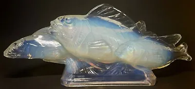 Buy French Art Deco Sabino France Opalescent Glass Fish Sculpture R Lalique Era • 1,586.42£