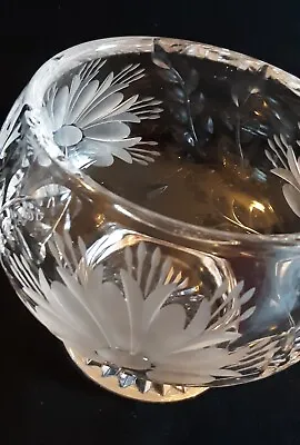 Buy Vintage High Quality Crystal Cut Glass Bowl • 24£