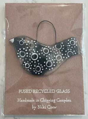Buy New Handmade Fused Glass Art Hanging Bird Sun Catcher By Niki Crew • 12.99£