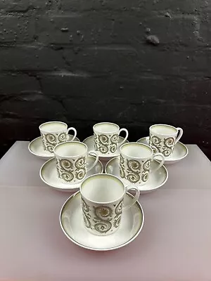Buy 6 X Wedgwood Susie Cooper Venetia Larger Coffee Cups Saucers Set • 19.99£