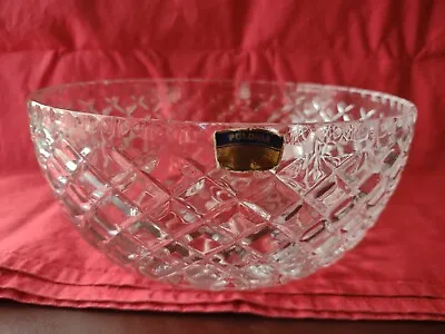Buy Vintage Lead Crystal Glass Large Fruit Bowl • 30£