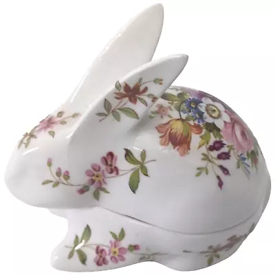 Buy Hammersley Rabbit Trinket Box Fine Bone China England Bunny Floral Granny Vtg • 22.68£