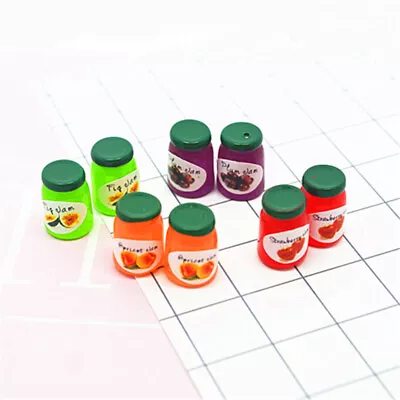 Buy 8x Food Dolls House Miniature 1:12 Jam Canned Milk Bottle Resin Accessories • 3.97£