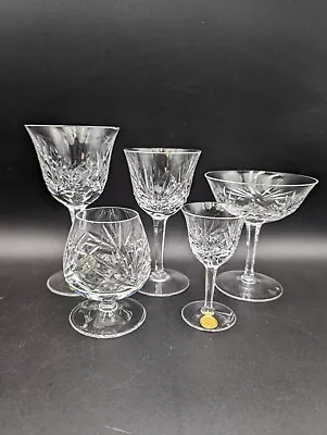 Buy Vintage Lot Of 5 Real Lead Crystal Hand Cut Mixed Glassware Stemware Goblet READ • 24.96£